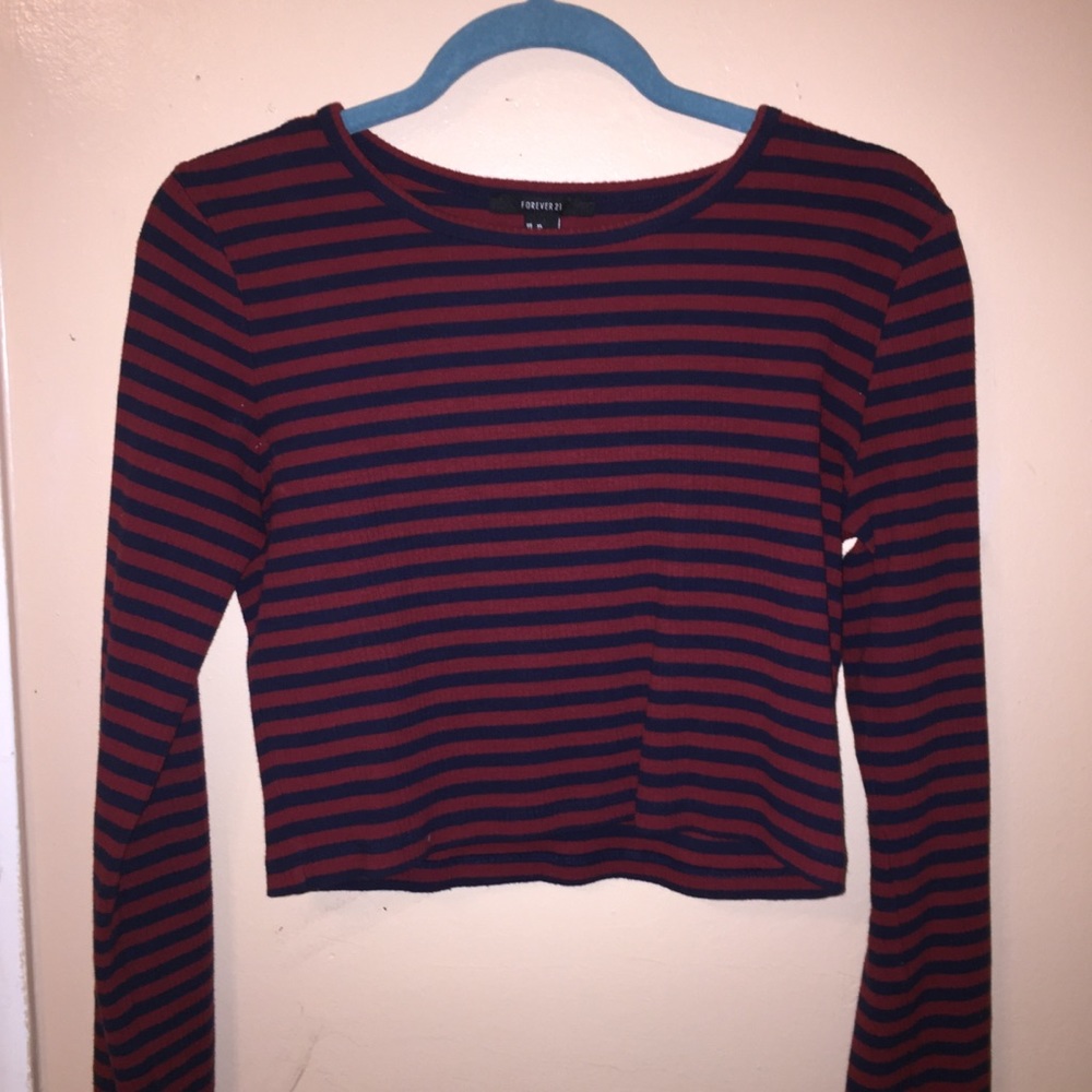 Burgundy and black long sleeve